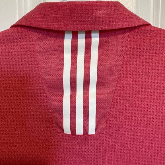 #153 Women's Adidas Golf Shirt Collar Pink, Size Medium - Picture 7 of 7